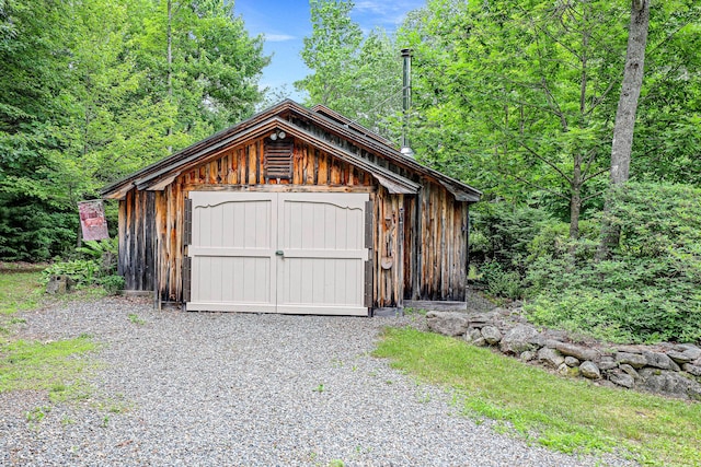 view of shed