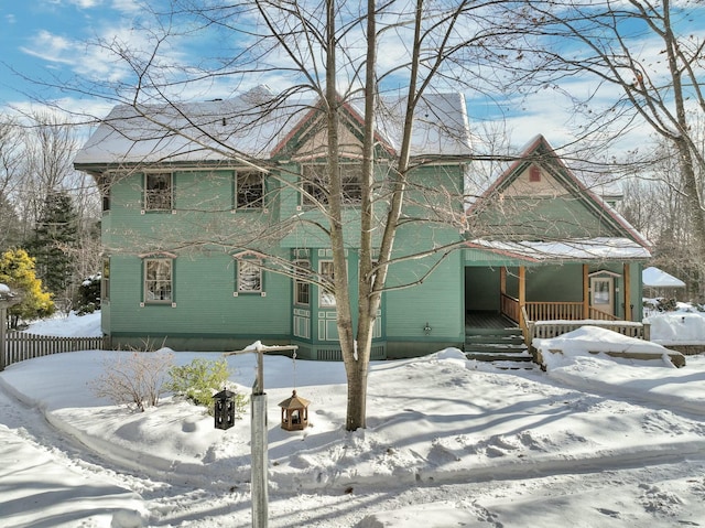 view of front of house with covered porch