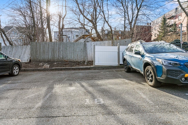 view of parking / parking lot