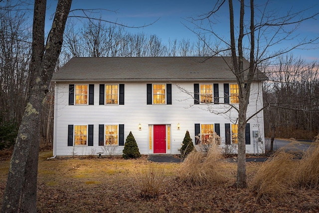 view of colonial home