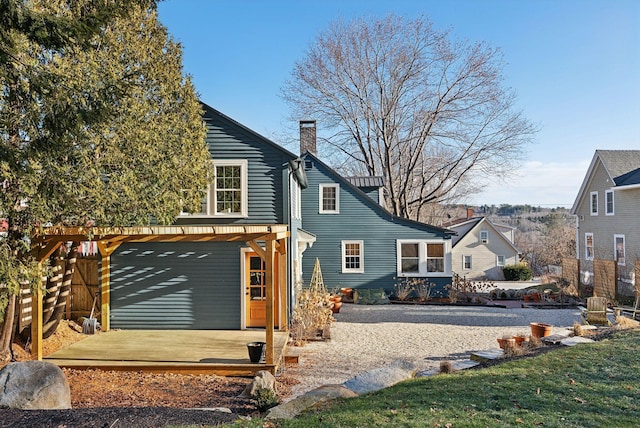 view of rear view of property