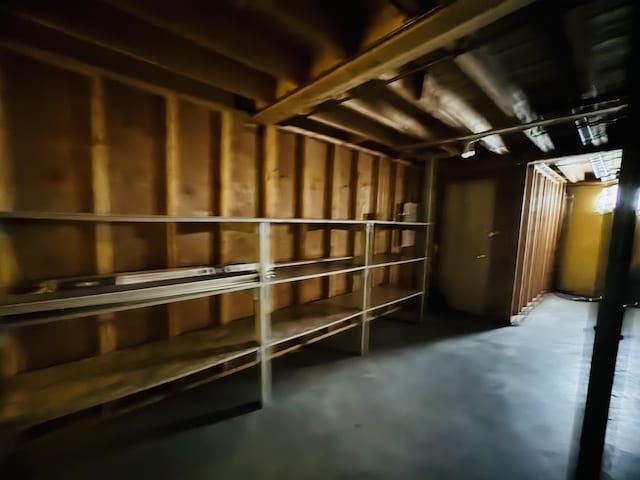 view of basement