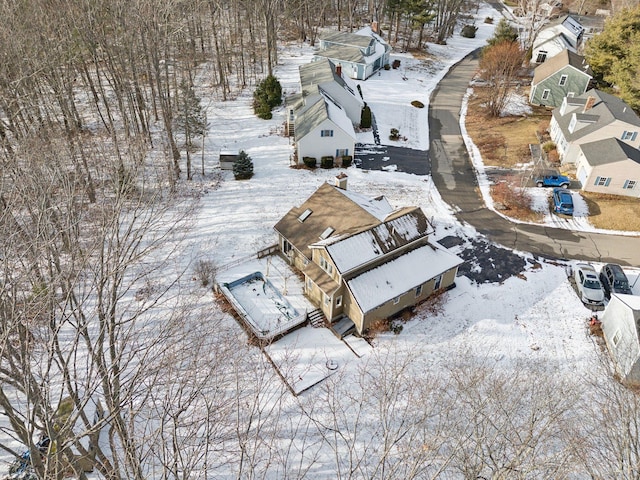 view of snowy aerial view