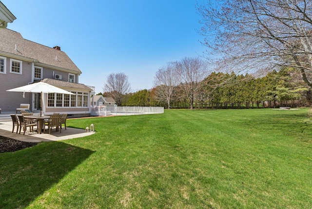 6 Ebb Tide Dr, Cumberland, ME 04110 - view of yard with a patio area and fence