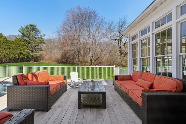 6 Ebb Tide Dr, Cumberland, ME 04110 - deck with a yard and an outdoor hangout area