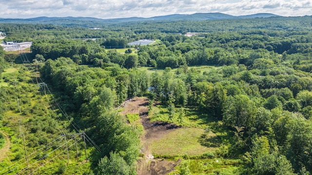 bird's eye view with a mountain view