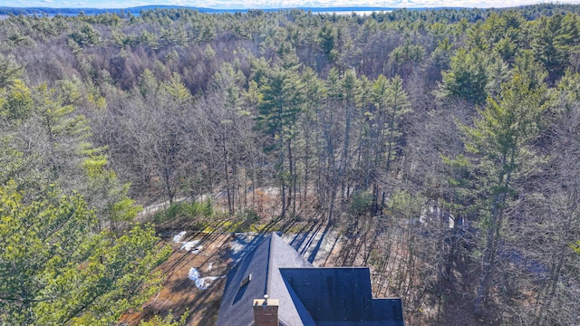 22 Jewett Rd, Raymond, ME 04071 - birds eye view of property with a wooded view