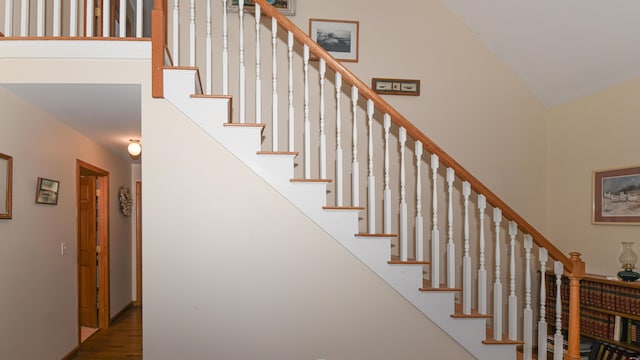22 Jewett Rd, Raymond, ME 04071 - stairs featuring wood finished floors