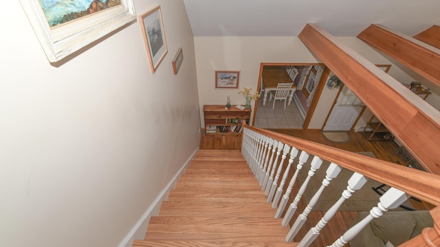 22 Jewett Rd, Raymond, ME 04071 - staircase featuring wood finished floors and baseboards