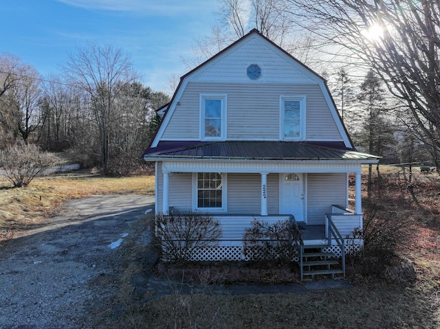 view of front of house with a porch