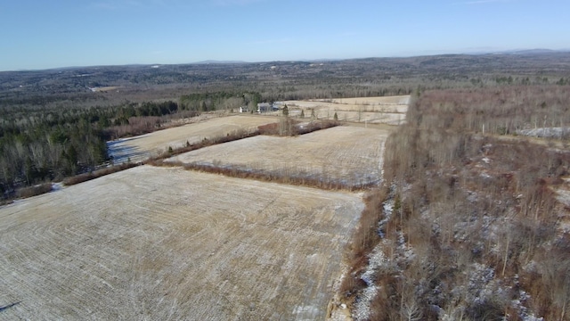 aerial view featuring a rural view