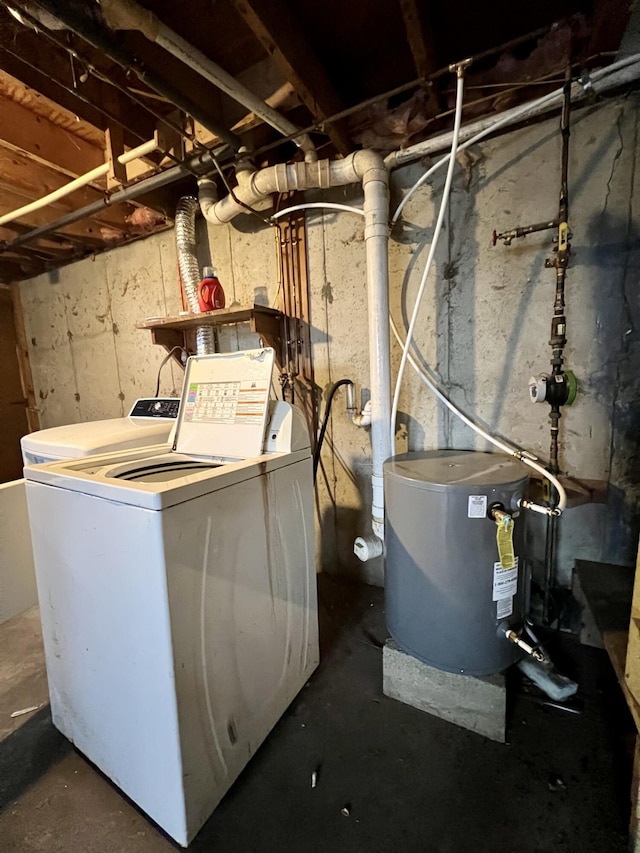 view of clothes washing area