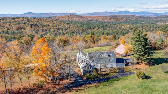 bird's eye view featuring a mountain view