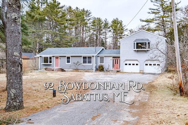 view of front of home featuring a garage