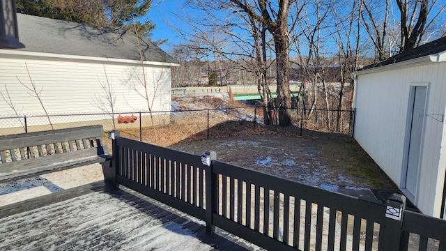 deck with fence