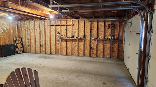 interior space featuring a garage