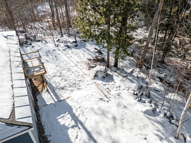 view of snowy aerial view