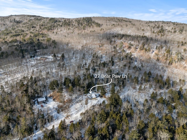 bird's eye view featuring a mountain view