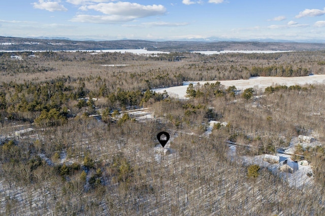 drone / aerial view with a mountain view