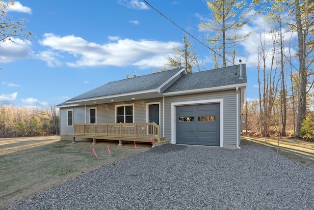 ranch-style home with a garage