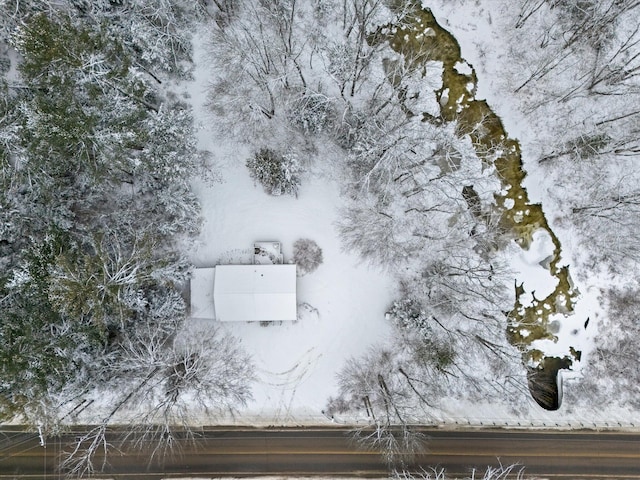 view of snowy aerial view