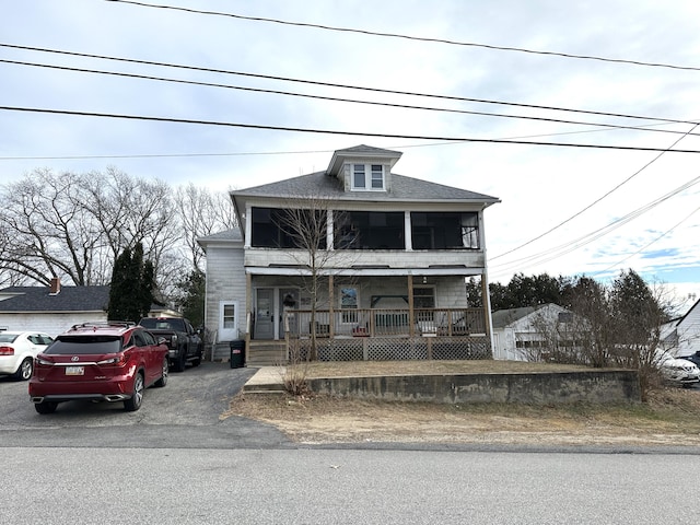 view of front of property with a porch