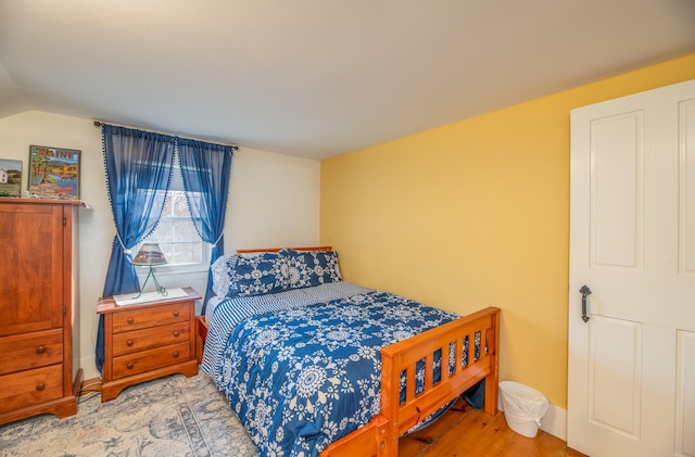 bedroom featuring light hardwood / wood-style flooring