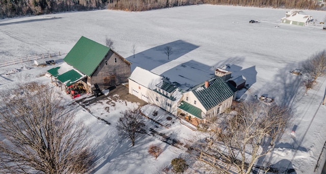 view of snowy aerial view