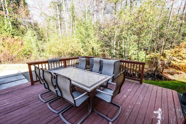 view of wooden terrace