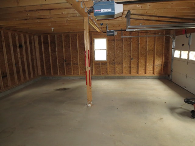 garage featuring a garage door opener