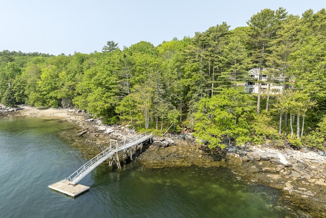 31 Viking Way, Bristol, ME 04539 - dock featuring a view of trees and a water view