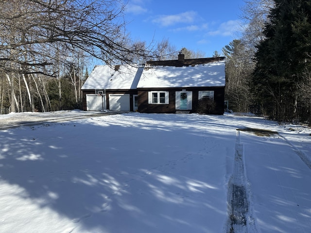 view of single story home