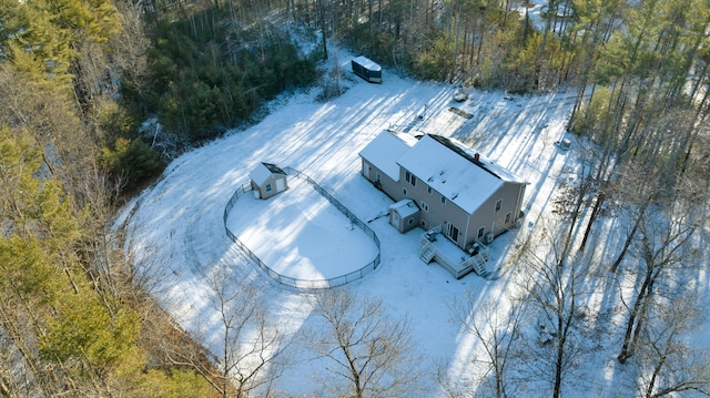 view of snowy aerial view