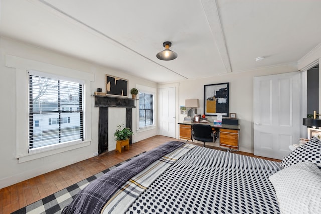 bedroom featuring hardwood / wood-style floors