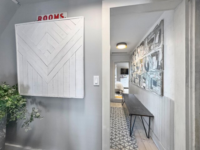 hallway featuring light hardwood / wood-style floors