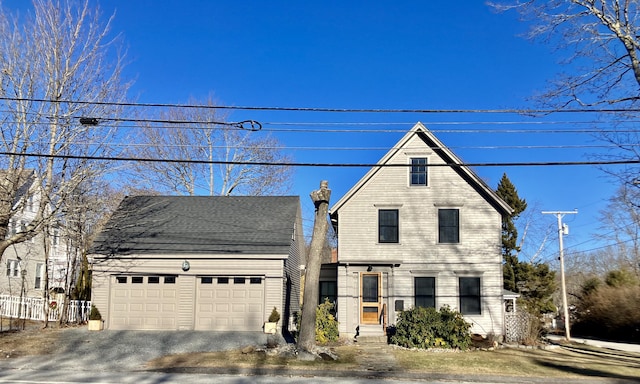 view of property with a garage