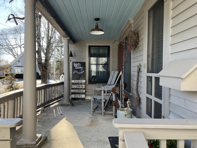 view of patio with covered porch