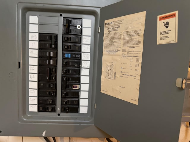 utility room featuring electric panel