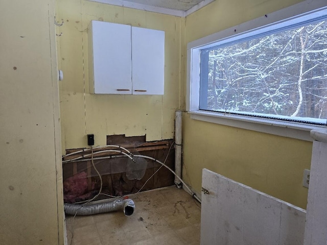 washroom with cabinets