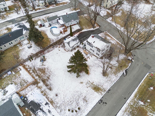 view of snowy aerial view