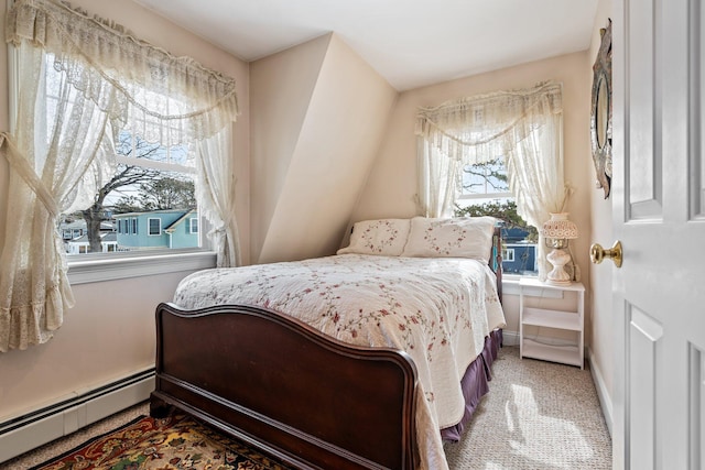 10 Seaside Ave, Saco, ME 04072 - bedroom with baseboard heating, carpet, and baseboards