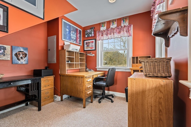 10 Seaside Ave, Saco, ME 04072 - office area with light colored carpet and electric panel