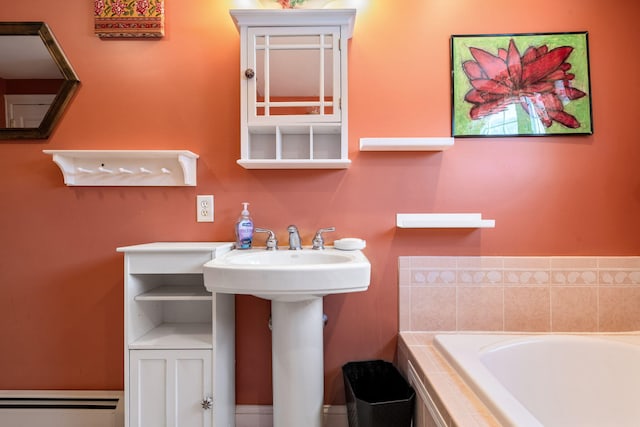 10 Seaside Ave, Saco, ME 04072 - full bath with a garden tub and a sink