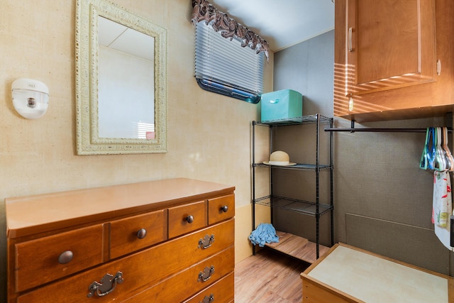 bathroom featuring hardwood / wood-style flooring