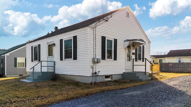 view of home's exterior