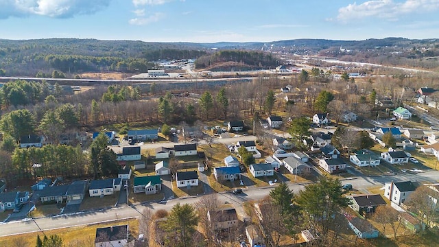 bird's eye view featuring a mountain view