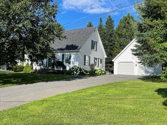 view of front of home with a front yard