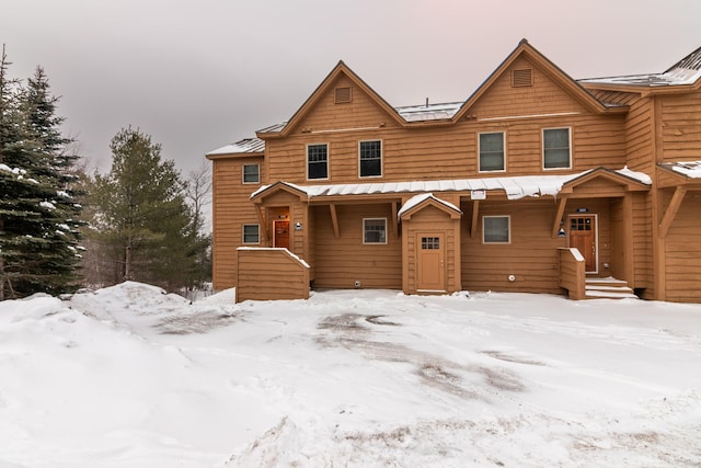 view of log-style house