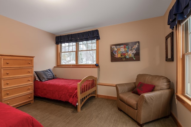 view of carpeted bedroom