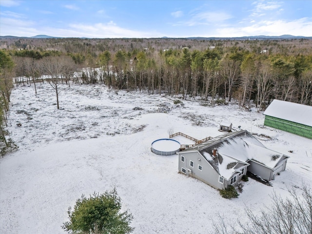 view of snowy aerial view